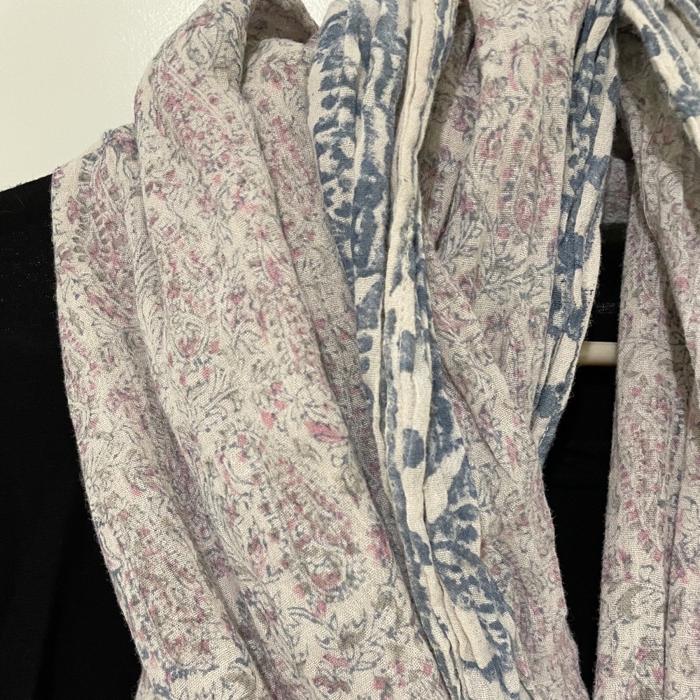 MAGNOLIA PEARL Block Print Sonali Long Large Scarf Shawl NWT